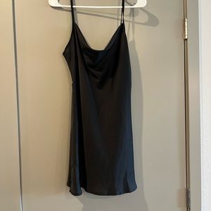 Black slip dress